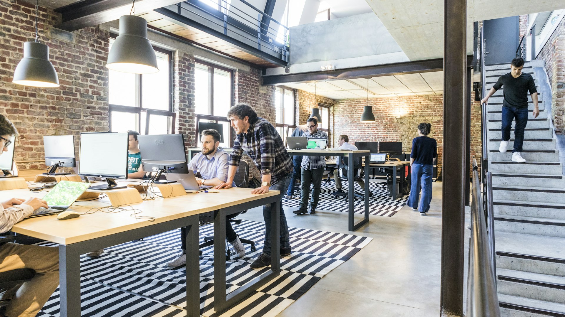 Modern startup workspace